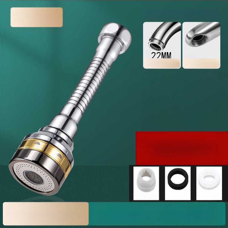 Virtuves izlietnes pagarinājums ar pusvara trīs pakāpju šļautes plūsmu, vienrokas vadība, skrūvējams uzstādījums, universāla rotējoša šļakstes galva (pārklājums: elektroplāksēšana; materiāli ABS+vasks / ABS+vasks+nerūsējošais tērauds; darba temperatūra 0-8