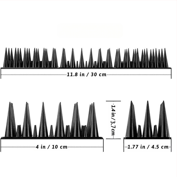 Πλαστικά αγκάθια αποτροπής πουλιών, μοντέλο MZK019-30, PP, αντικλοπή, αντιανάβαση, αντιπουλιά, αντιγάτα, για μπαλκόνι/ταράτσα, μάρκα MZK