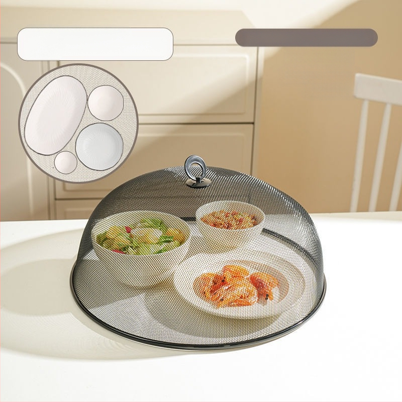 Nerūdijančio plieno maisto dangtis virtuvei — daugifunkcinis dangtis su pakabiniu kabliu, modernus minimalistinis dizainas, kilmė: Yongkang, išleistas 2024 m.