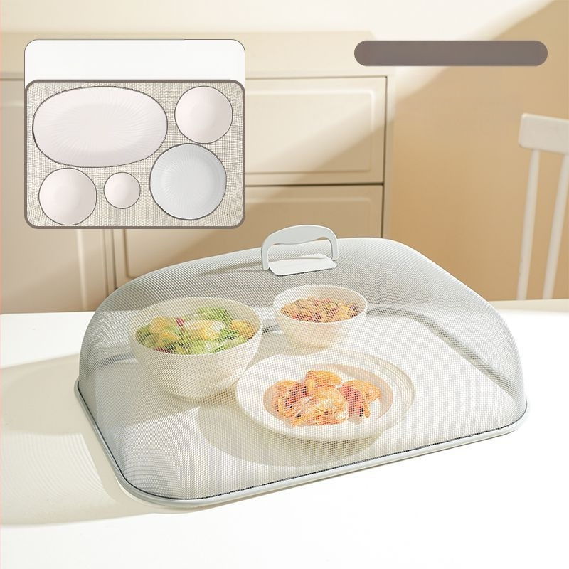 Nerūdijančio plieno maisto dangtis virtuvei — daugifunkcinis dangtis su pakabiniu kabliu, modernus minimalistinis dizainas, kilmė: Yongkang, išleistas 2024 m.