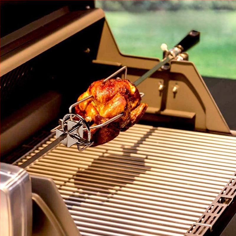 Sukama kepsninės šakutė, nerūdijančio plieno, V formos, poliruota danga, nešiojama ir išimama, svoris 0,23 kg