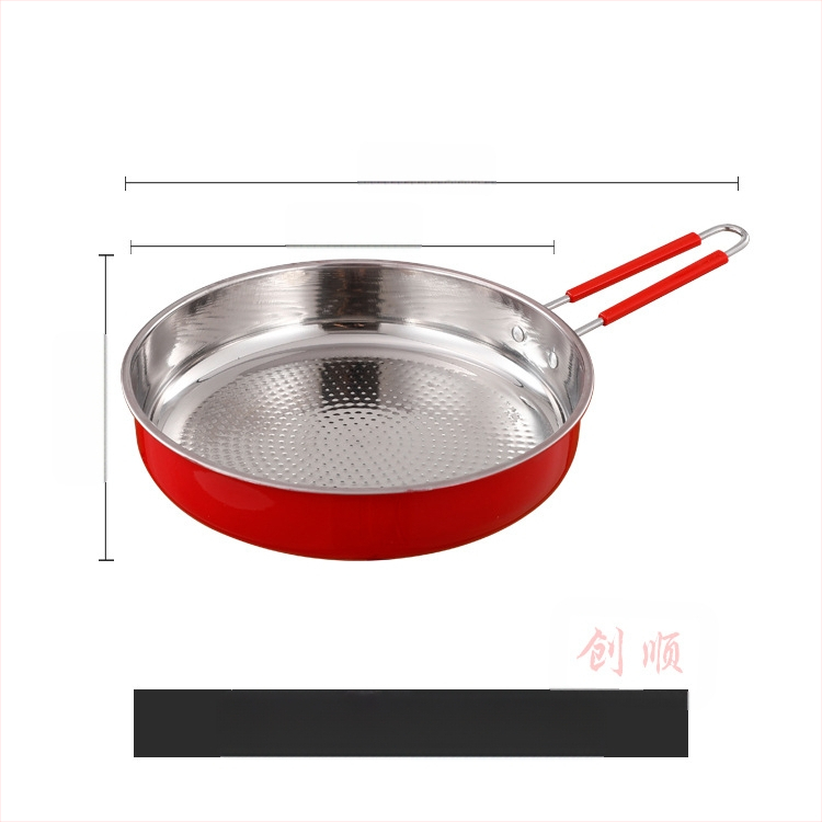 Nerūsējošā tērauda panna ar plakanu dibenu, Maifan Stone antiadhēzijas pārklājums, stikla vāks, svars 1,3 kg