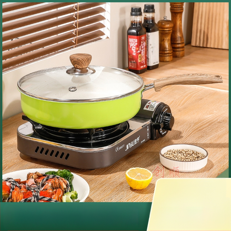 Nerūsējošā tērauda panna ar plakanu dibenu, Maifan Stone antiadhēzijas pārklājums, stikla vāks, svars 1,3 kg