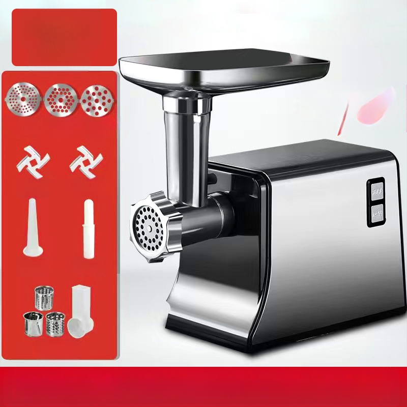 Електрическа мултифункционална месомелачка, неръждаема стомана, капацитет 3 л+, раздробяване и нарязване, дистанционно управление, над 40 000 об./мин