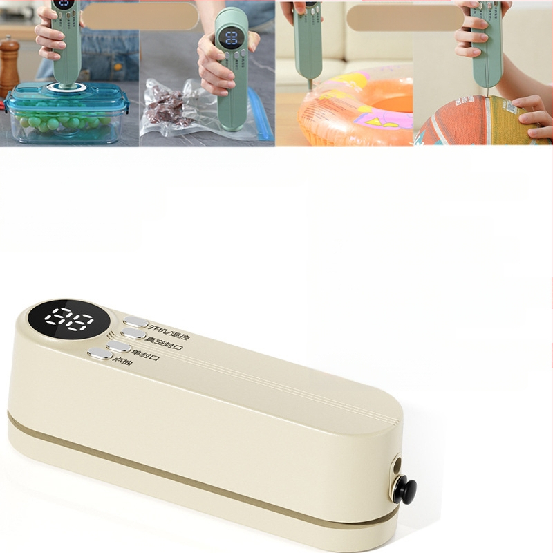 Mini belaidis vakuuminis uždarytuvas, įkraunamas, ABS korpusas, talpa 500–1000 ml, modelis 818, virtuvės prietaisai