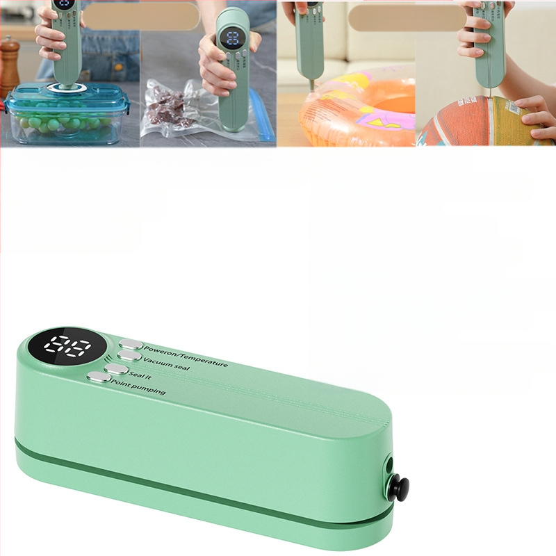 Mini belaidis vakuuminis uždarytuvas, įkraunamas, ABS korpusas, talpa 500–1000 ml, modelis 818, virtuvės prietaisai