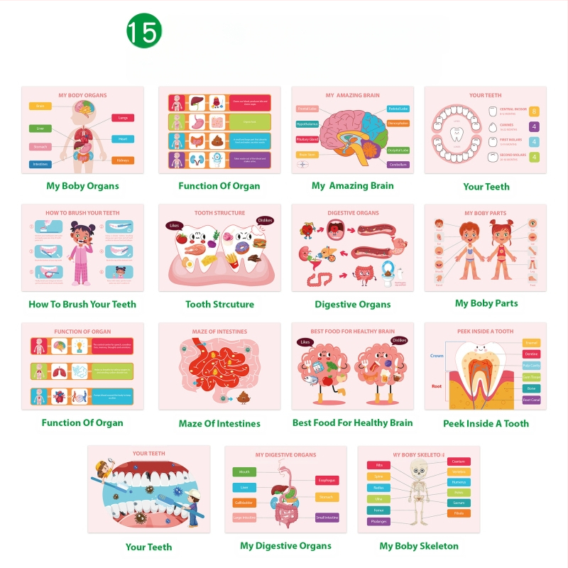 Montessori užsiėmimų knyga vaikams — popierinė medžiaga; pritaikoma pagal brėžinius; 4–6 metų amžius; iliustruota ankstyvojo ugdymo knyga