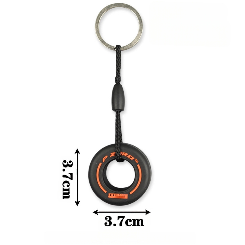 Ключодържател под формата на гума | PVC материал, творчески ключодържател за кола | модерен минималистичен стил, подходящ за подарък на двойки и приятели