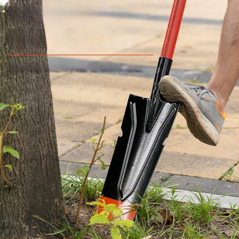 Žemės ūkio kastuvas sodui ir lauke — mangano plienas, kasti medžių šaknis, dirvą ir tranšėjas