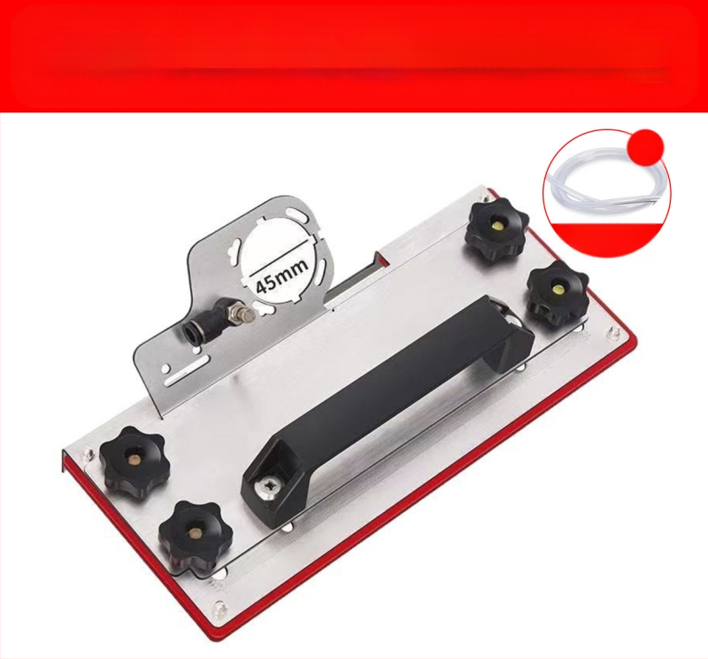 Ъглошлайф приставка за фаска, модел 100, 45° за плочки, фиксираща скоба за рязане