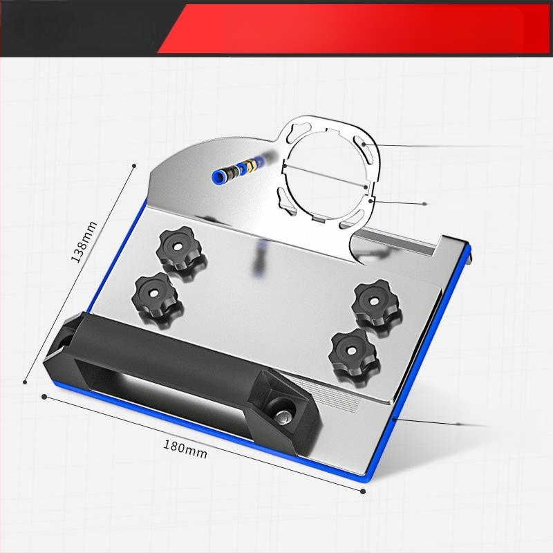 Ъглошлайф приставка за фаска, модел 100, 45° за плочки, фиксираща скоба за рязане