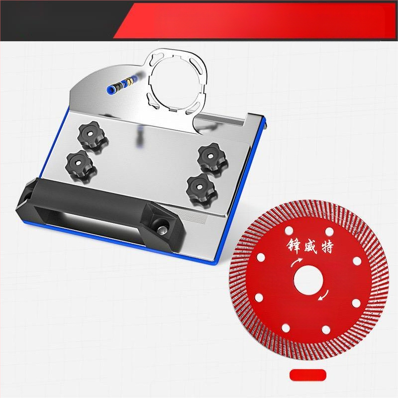 Ъглошлайф приставка за фаска, модел 100, 45° за плочки, фиксираща скоба за рязане