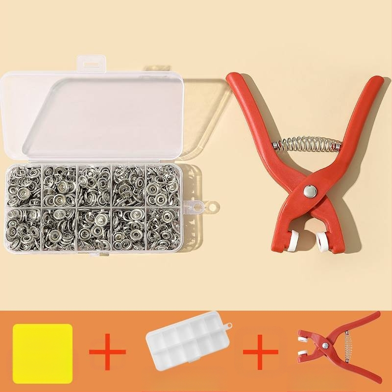 Penkių nagų spaudos diegimo rinkinys - rankinės presavimo replės be siuvimo - kasdienėms kelnioms - daugiafunkcinė paslėpta sagtis