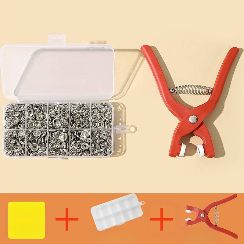 Penkių nagų spaudos diegimo rinkinys - rankinės presavimo replės be siuvimo - kasdienėms kelnioms - daugiafunkcinė paslėpta sagtis