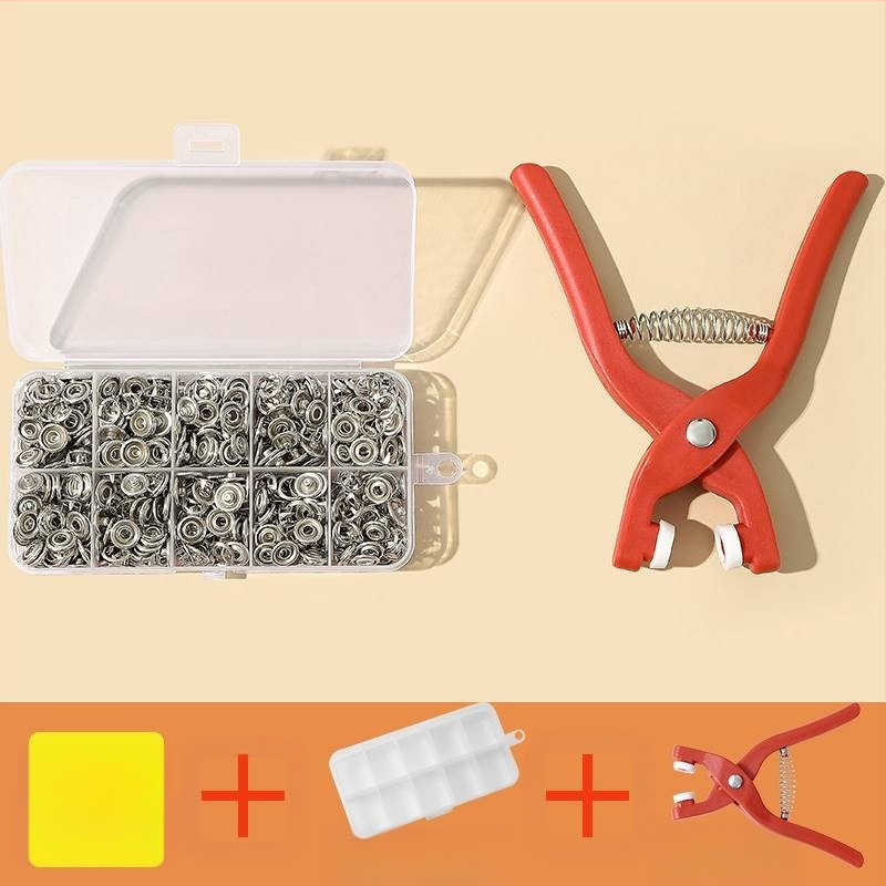 Penkių nagų spaudos diegimo rinkinys - rankinės presavimo replės be siuvimo - kasdienėms kelnioms - daugiafunkcinė paslėpta sagtis