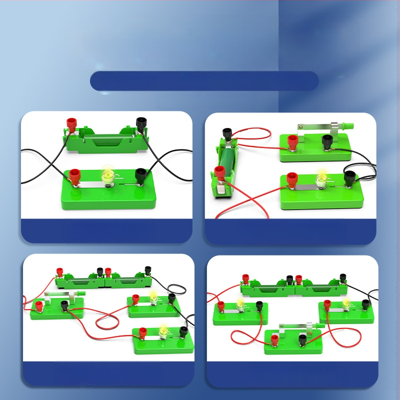 Liuxin Комплект за научни експерименти за четвърти клас — физика и електричество, прости вериги (серия и паралелно), обучително пособие