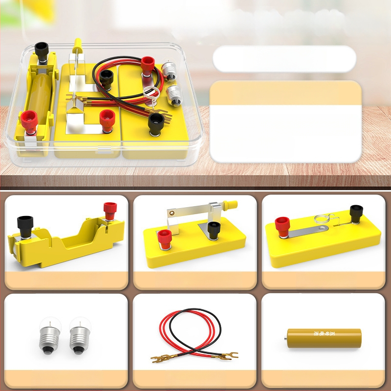 Liuxin Комплект за научни експерименти за четвърти клас — физика и електричество, прости вериги (серия и паралелно), обучително пособие