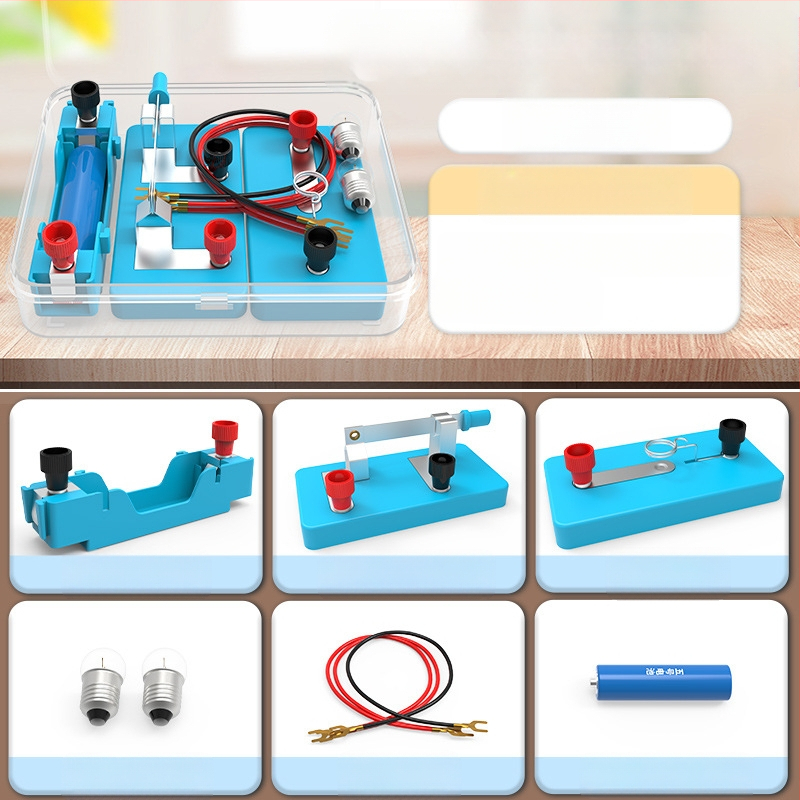 Liuxin Комплект за научни експерименти за четвърти клас — физика и електричество, прости вериги (серия и паралелно), обучително пособие