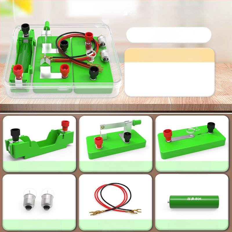 Liuxin Комплект за научни експерименти за четвърти клас — физика и електричество, прости вериги (серия и паралелно), обучително пособие