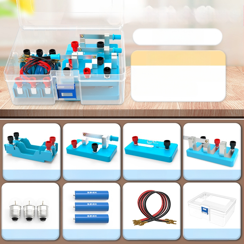 Liuxin Комплект за научни експерименти за четвърти клас — физика и електричество, прости вериги (серия и паралелно), обучително пособие