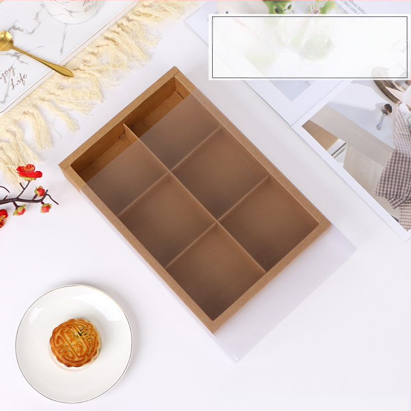 Mooncake dovanų dėžutė su kiaušinio trynio įdaru, matinė skaidri pakuotė, karštas įspaudas (Kilmė: Wenzhou; Apdorojimas ir pritaikymas: Ne; Prekės ženklas: A Kun; Personalizavimas: Ne)