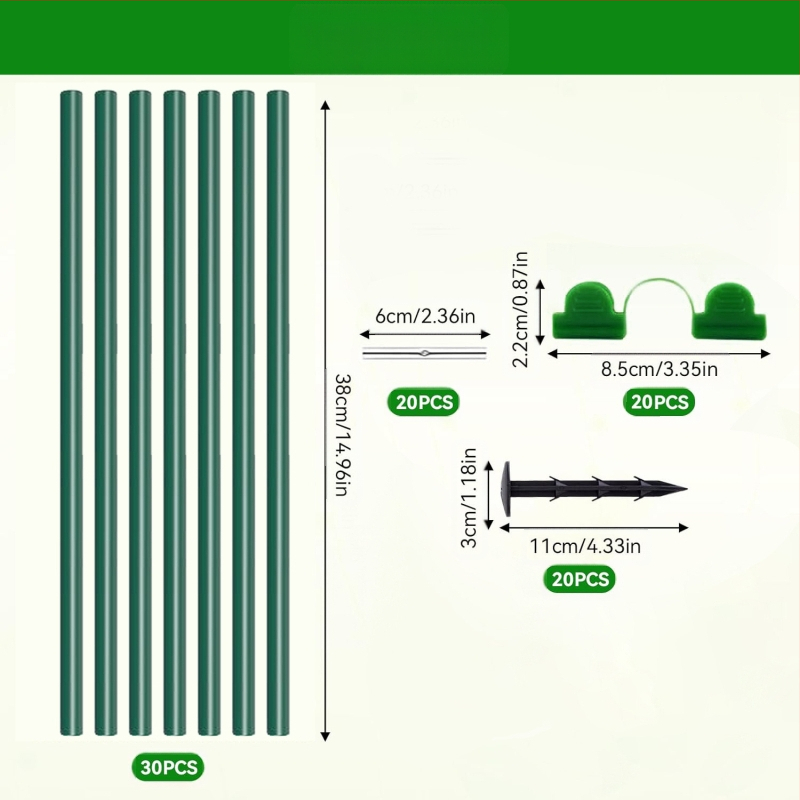DIY арков градински покривен комплект с рамки от фибърни пръчки — защита от насекоми, птици и измръзване на растенията