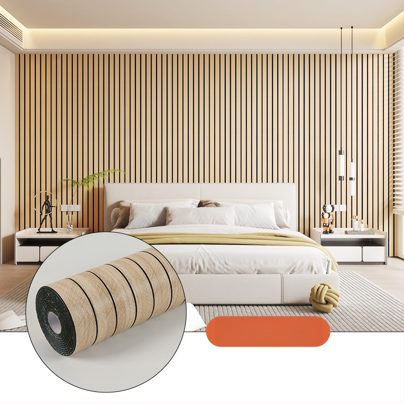 Tapet autoadeziv 3D cu aspect lemn – PVC; impermeabil, rezistent la umezeală și pete; 1 rulon