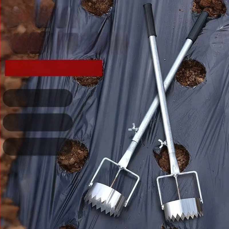 Mulčfilmų skylų įrankis šiltnamiams - Daugiafunkcinis skylinimo įrankis žemės ūkiui sodinimui