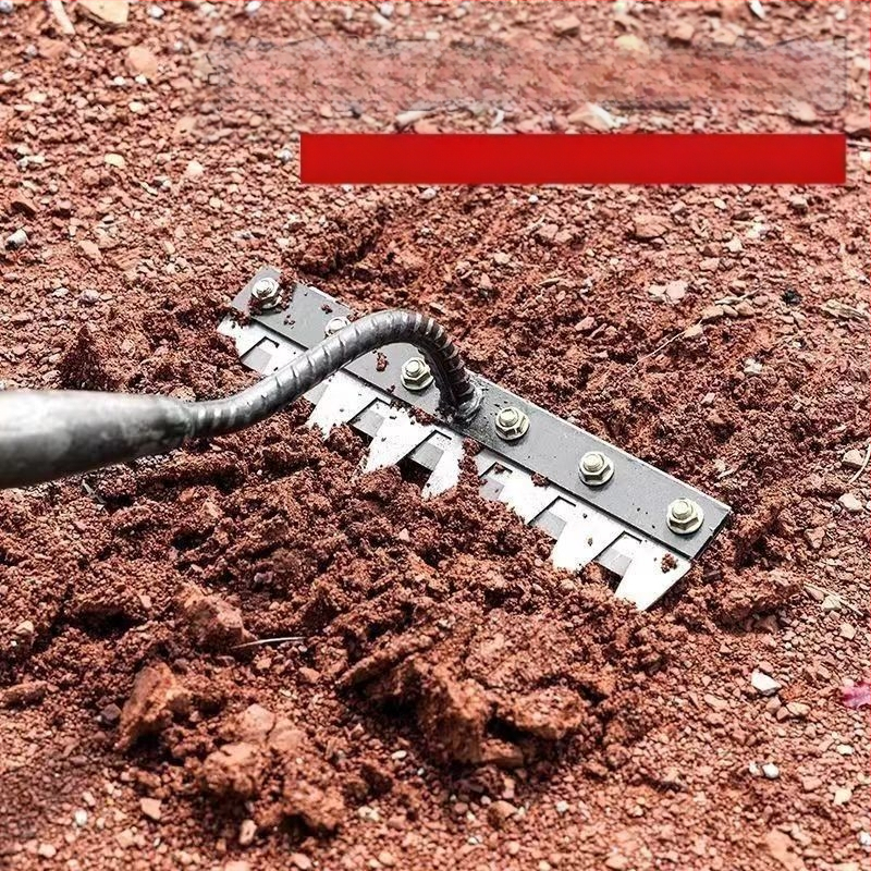 Sodo grėblys su nuimama galvute, daugiažūbis, žemės atpalaidavimui vaismedžiams (dantų ilgis 100 mm)