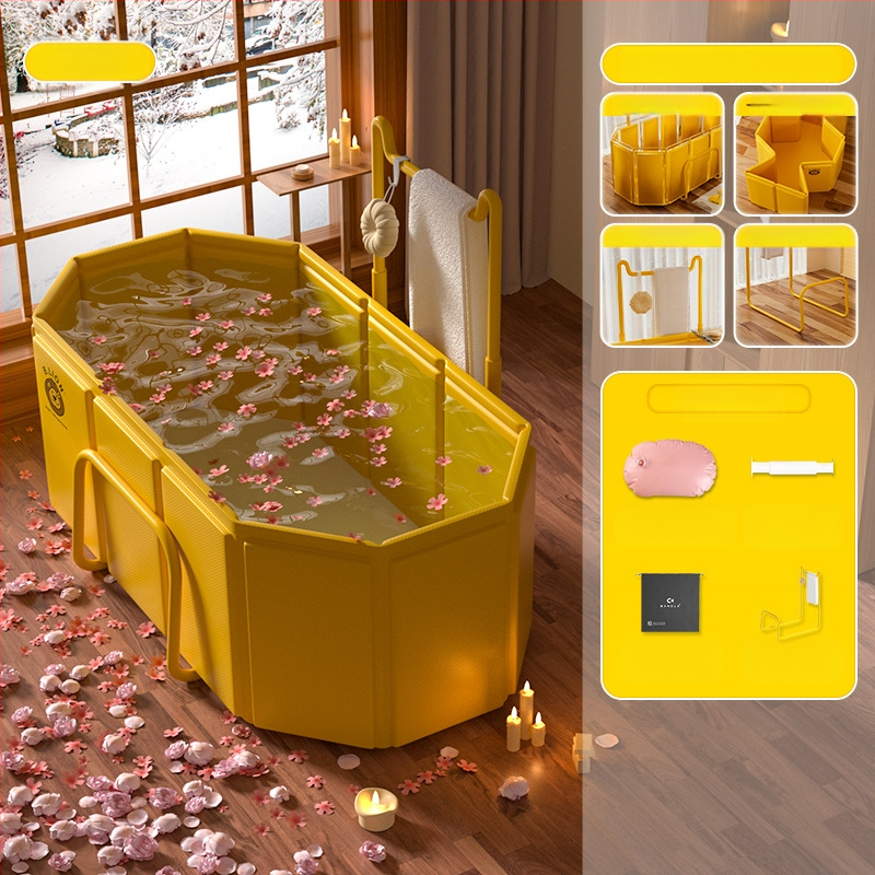 Sulankstomas vonios kibiras suaugusiems, PVC, skirtas maudynėms, su temperatūros kontrole