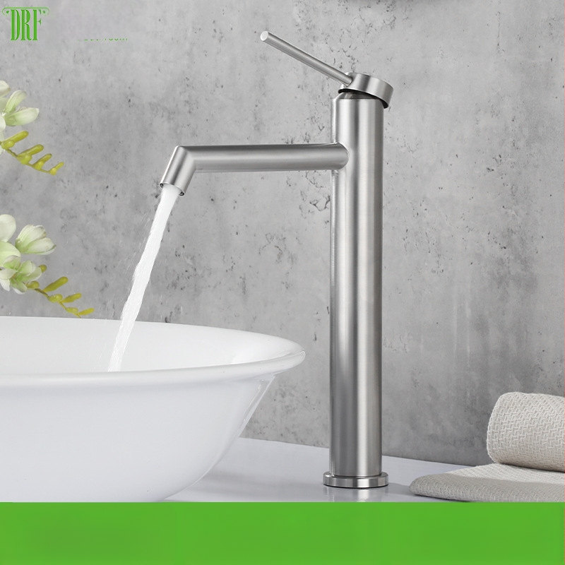 DRF-CUS151 Robinet de chiuvetă din oțel inoxidabil 304, cald și rece, pentru baie, cu supapă de disc ceramic