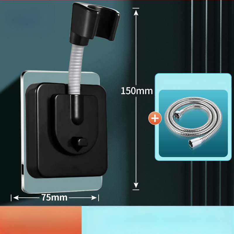 Dušo galvos laikiklis – pagrindas, sienos montavimas be gręžimo, universalus reguliuojamas, ABS medžiaga, elektroplakavimo apdaila, modelis ZJ-01, šiuolaikiškas minimalistinis stilius