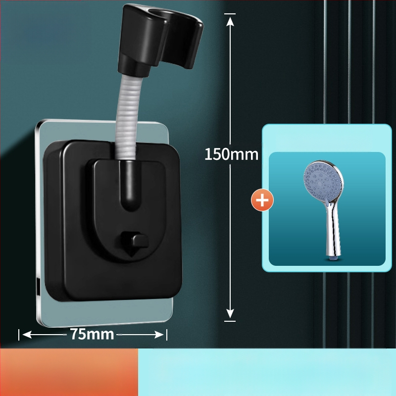 Dušo galvos laikiklis – pagrindas, sienos montavimas be gręžimo, universalus reguliuojamas, ABS medžiaga, elektroplakavimo apdaila, modelis ZJ-01, šiuolaikiškas minimalistinis stilius