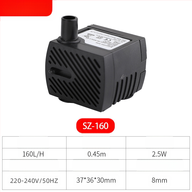 Pompa submersibilă Saiki pentru acvariu – material ABS, debit de apă silențios, stil scufundare, flux de apă ceramică și rășină