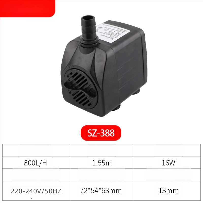 Pompa submersibilă Saiki pentru acvariu – material ABS, debit de apă silențios, stil scufundare, flux de apă ceramică și rășină