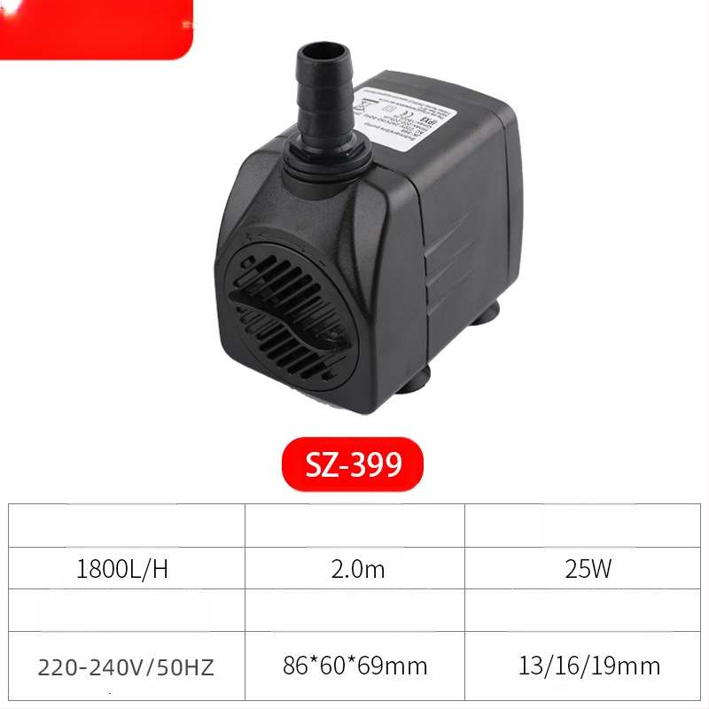 Pompa submersibilă Saiki pentru acvariu – material ABS, debit de apă silențios, stil scufundare, flux de apă ceramică și rășină