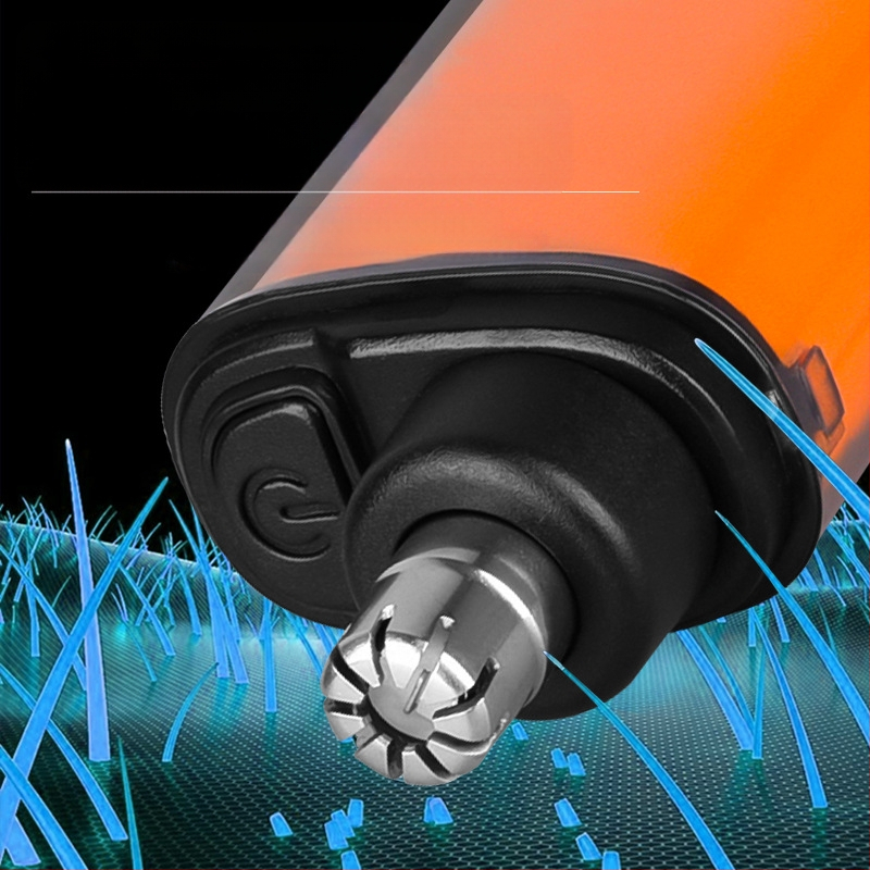 Nosies plaukų skutimo prietaisas, įkraunamas, mažas ir nešiojamas, su nuimamą plaunamą pjovimo galvutę, ABS korpusas.