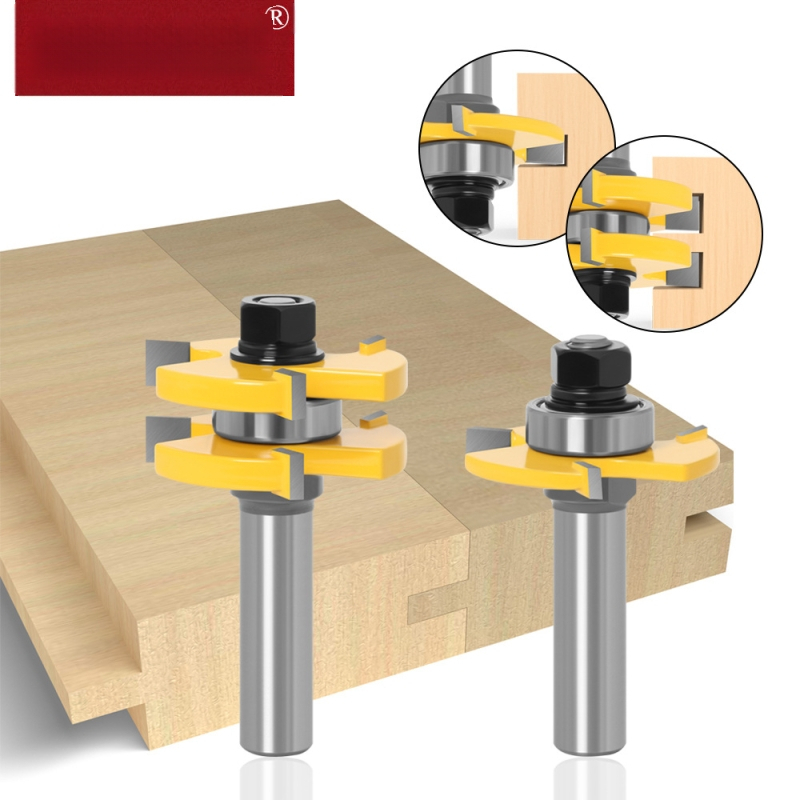 Jincheng 2 τεμάχιο σετ φρεζών για ξύλο με λαβή 1/2 – για ξυλουργικές εφαρμογές με αρμούς mortise και tenon; κατάλληλο για ξύλο, MDF και λαμινάτες πλάκες