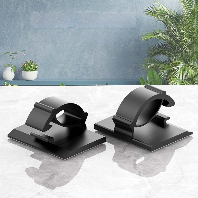 Клип за кабели и органайзер за проводници - модел Wire buckle; материал: найлонов плат; самозалепващ; подходящ за кола, настолен компютър, офис и осветление