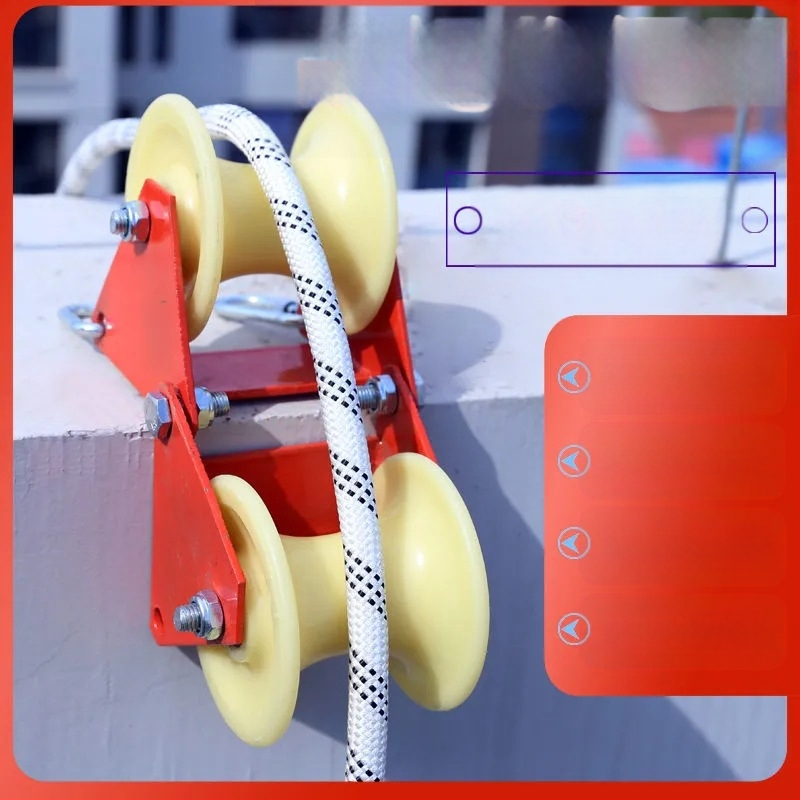 Ръчна ролкова лебедка за работа на височина с двойна въжена навивка, защитно колело и въжена система за ъгъл на стена – Runfa Power Technology