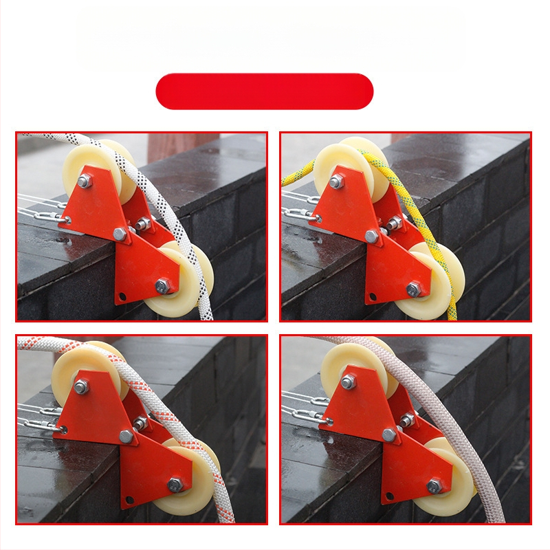 Ръчна ролкова лебедка за работа на височина с двойна въжена навивка, защитно колело и въжена система за ъгъл на стена – Runfa Power Technology