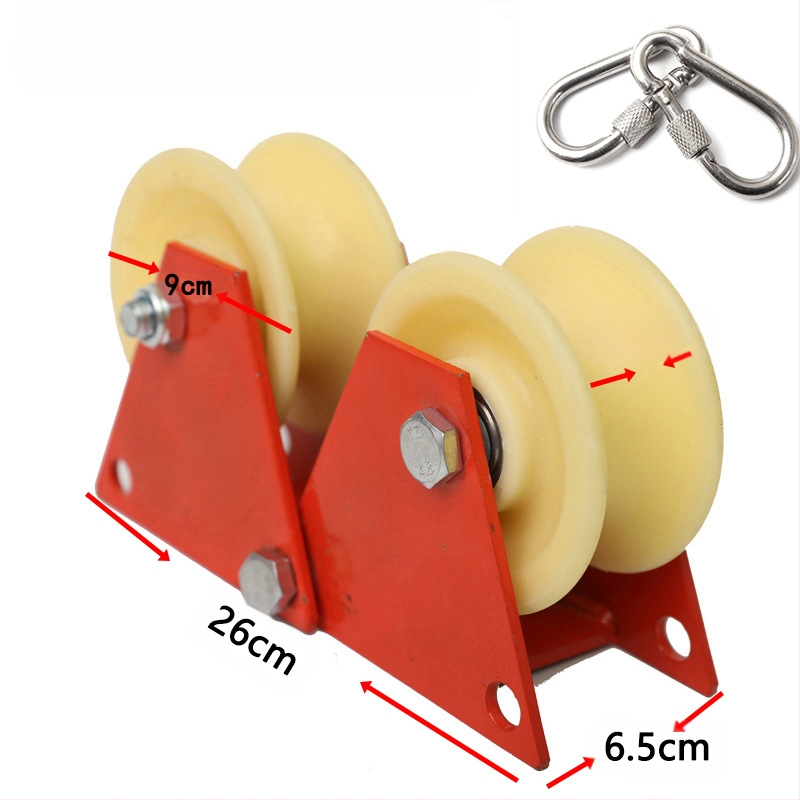 Ръчна ролкова лебедка за работа на височина с двойна въжена навивка, защитно колело и въжена система за ъгъл на стена – Runfa Power Technology
