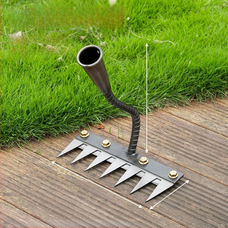 Sodo grėblių ir kultivatoriaus rinkinys – mangano plienas, penkių dantų dizainas, daugiakomponentis įrankis, žemės atpalaidavimas ir piktžolių ravėjimas