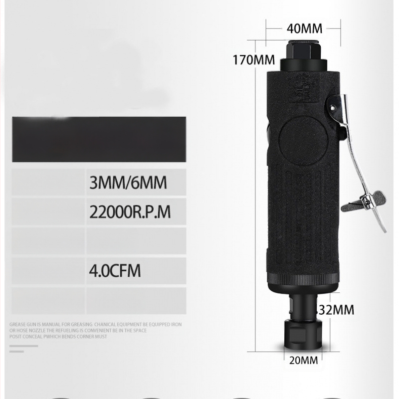 Пневматична машина за гравиране и шлайфане със ъглов накрайник, компактна въздушна шлайфмашина за полиране