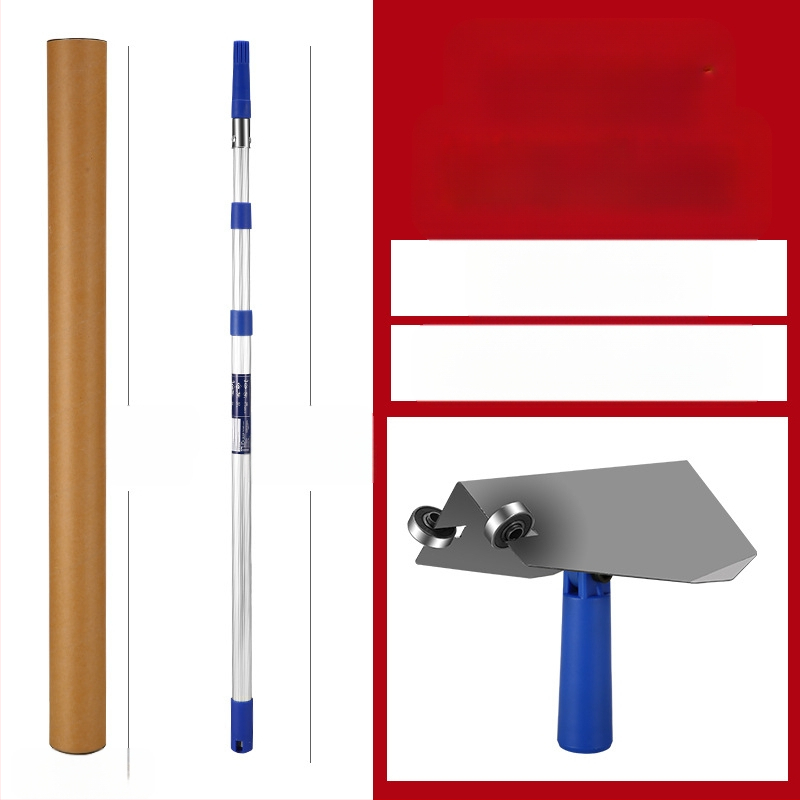 Teleskopinis glaisto laikiklis iš aliuminio lydinio, su Velcro pagrindu, sausam glaisto šlifavimui ant lygių sienų