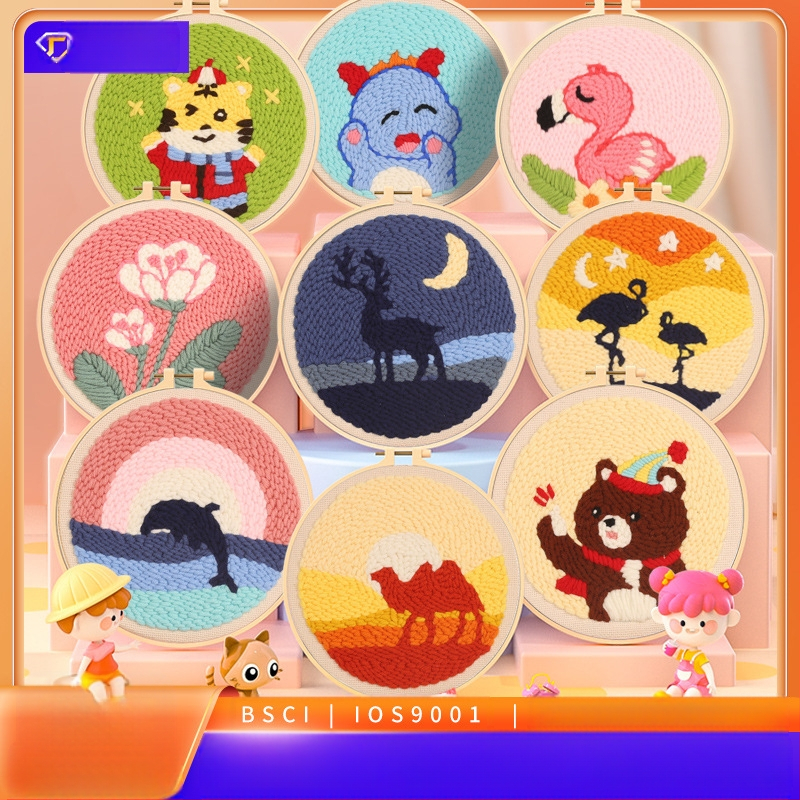 Комплект за кръстат бод за пейзаж – модерен минималистичен стил, шиене в стил маслена живопис