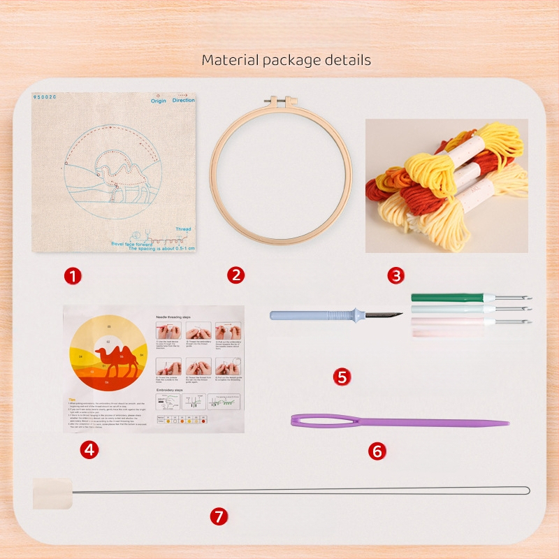 Комплект за кръстат бод за пейзаж – модерен минималистичен стил, шиене в стил маслена живопис
