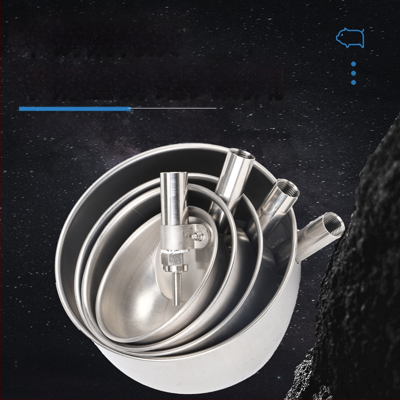 Удебелена кръгла питейна купа от неръждаема стомана за прасета и свине майки