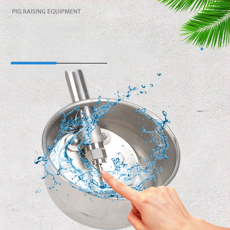 Удебелена кръгла питейна купа от неръждаема стомана за прасета и свине майки