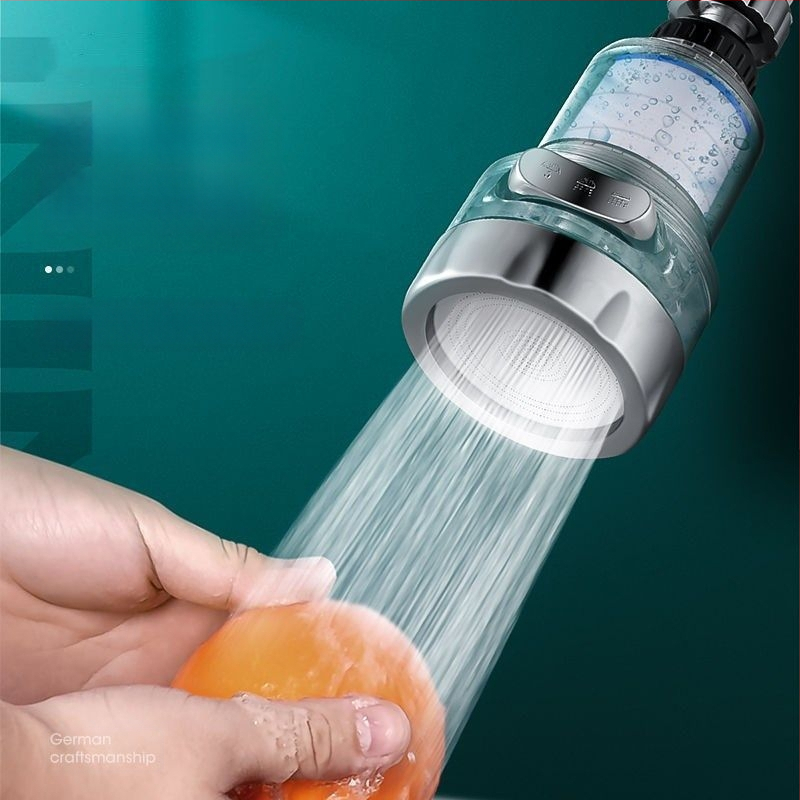 Mājas izlietnes filtrs ar trīs ātrumu universālo savienojumu, pret šļakstīšanos. Materiāls: ABS; Modelis: 22/24 mm; Pārklājums: elektroplēšana; Uzstādīšana: griežams vītņojums; Darba temperatūra: 0–80°C; Nominālais spiediens: 1 bar.